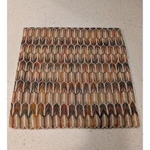 Pier 1 Imports Throw Pillow Cover Zipper Boho‎ Jute Colorful Yarn Woven 18 X 18